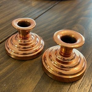 Copper candle sticks